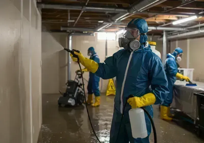 Basement Sanitization and Antimicrobial Treatment process in Laytonville, CA