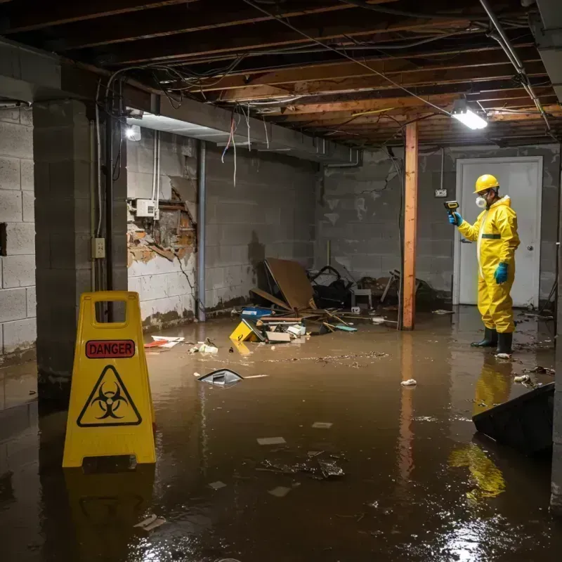 Flooded Basement Electrical Hazard in Laytonville, CA Property