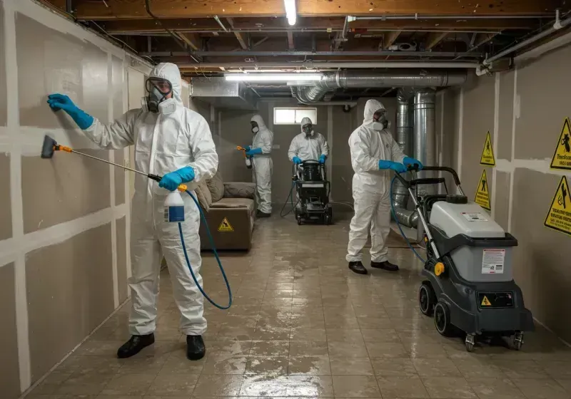 Basement Moisture Removal and Structural Drying process in Laytonville, CA